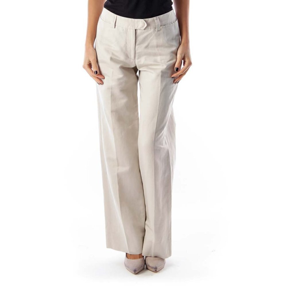 Giorgio Armani Women's Elegant Cream Trousers